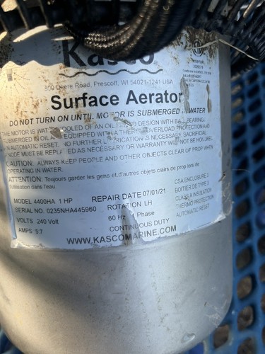 Kasco 1Hp Aerator 2 Available
