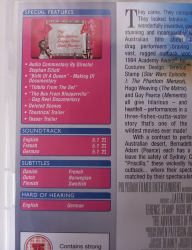 THE AVENTURES OF PRICILLA QUEEN OF THE DESERT - DVD - CINE LGTBI - AUDIO INGLÉS - Imagen 2 de 3