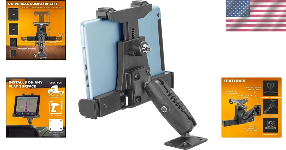 TabDock Bizmount - 360° Rotation Locking Tablet Holder for Vehicles & Business - Image 2 of 4