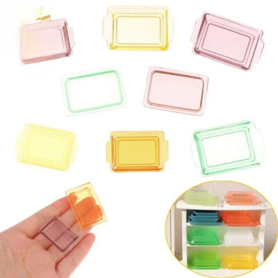 4PCS 1:12 Dollhouse Miniatures Kitchen Color Food Plate Dish Tray Tableware Set