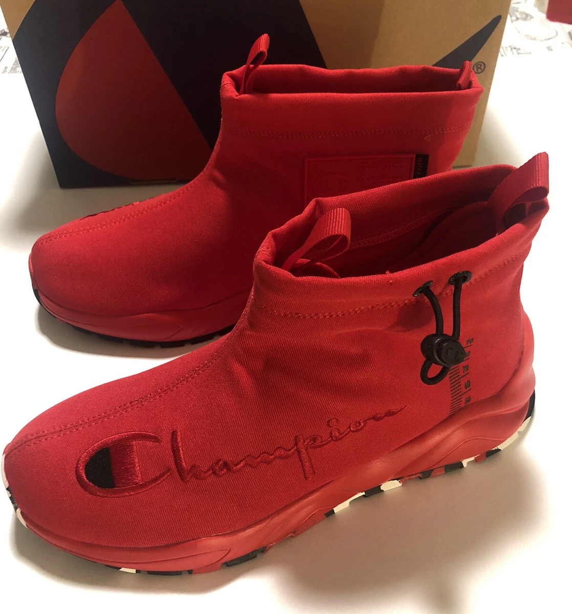 Champion Sneaker Boots Mens 10 Red Rally Drizzle