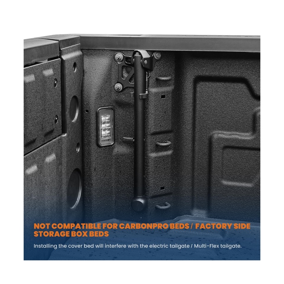 Hard Tri Truck Bed Tonneau Cover Truck Bed Compatible for 20152024