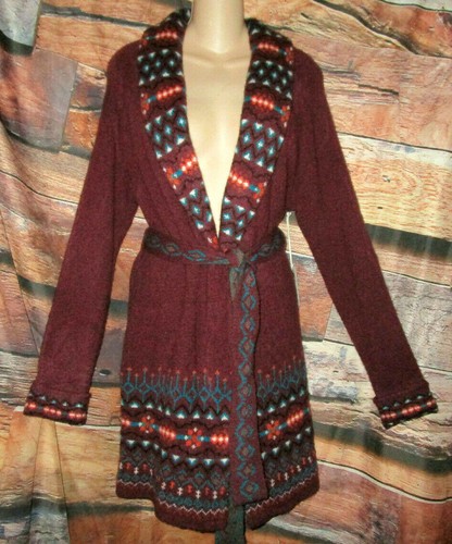 WRANGLER S NWT Western Fair Isle Belted 