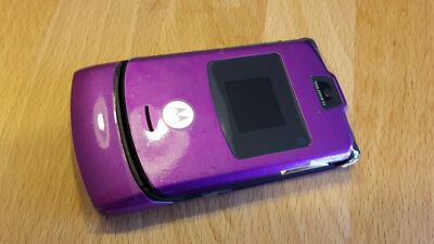 Motorola RAZR V3 Lila / Violett Klapphandy >>36 Monate (3 Jahre) Gewährleistung