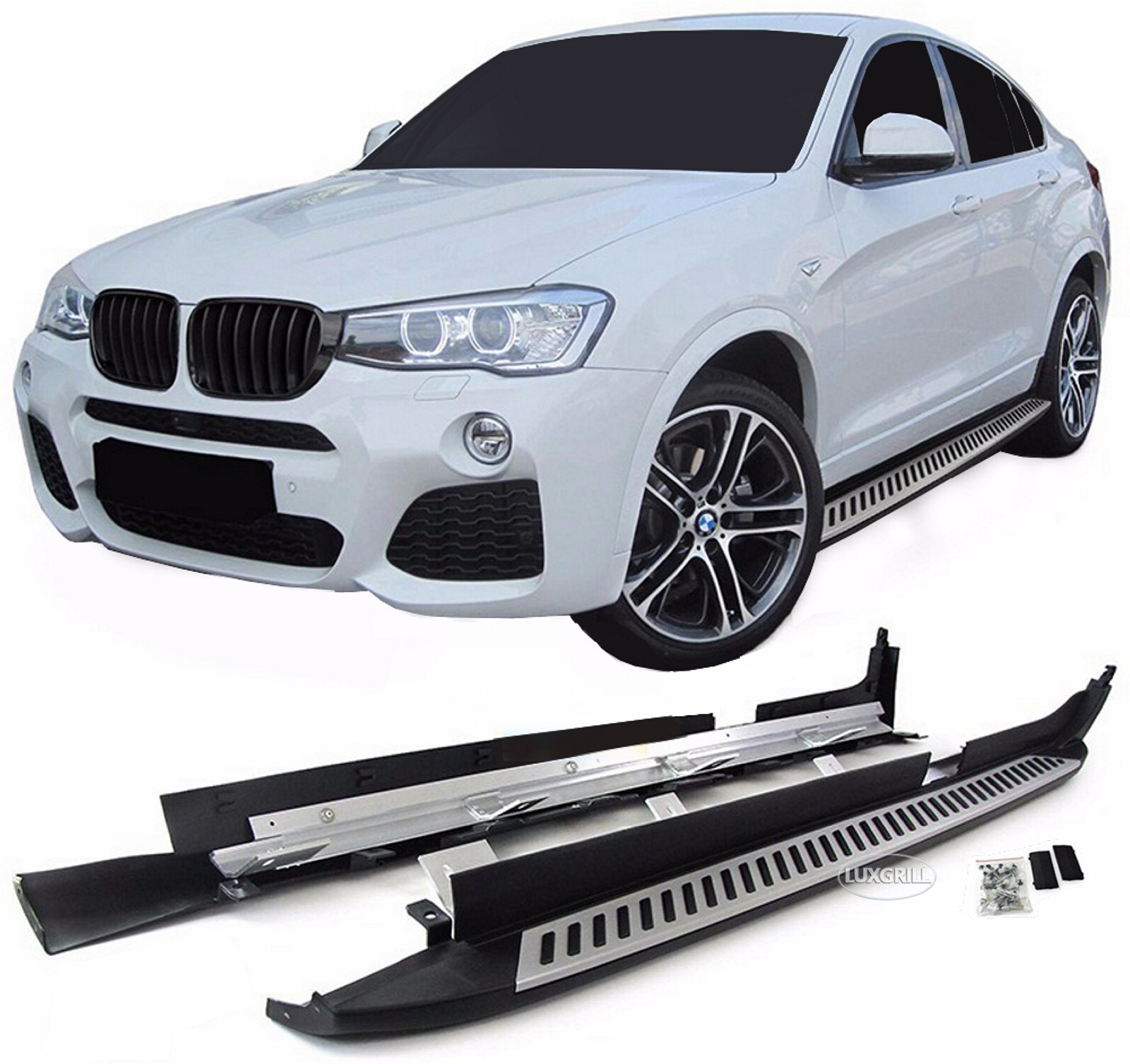 Marche-pieds alu BMW X4 F26 2014 2015 2016 2017 2018 marchepied