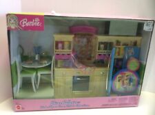 MATTEL BARBIE DECOR COLLECTION YELLOW KITCHEN PLAYSET b6273