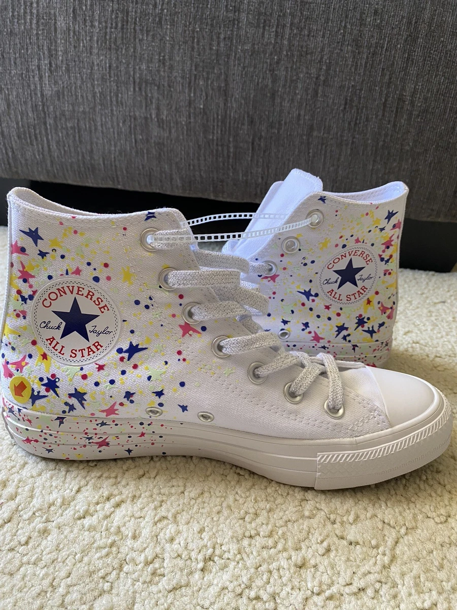 Converse Chuck Taylor All Star High Top Shoes White Confetti Stars