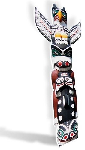 Totem Pole Cardboard Cutout Fun Figure 171cm Tall - Great for Themed Parties