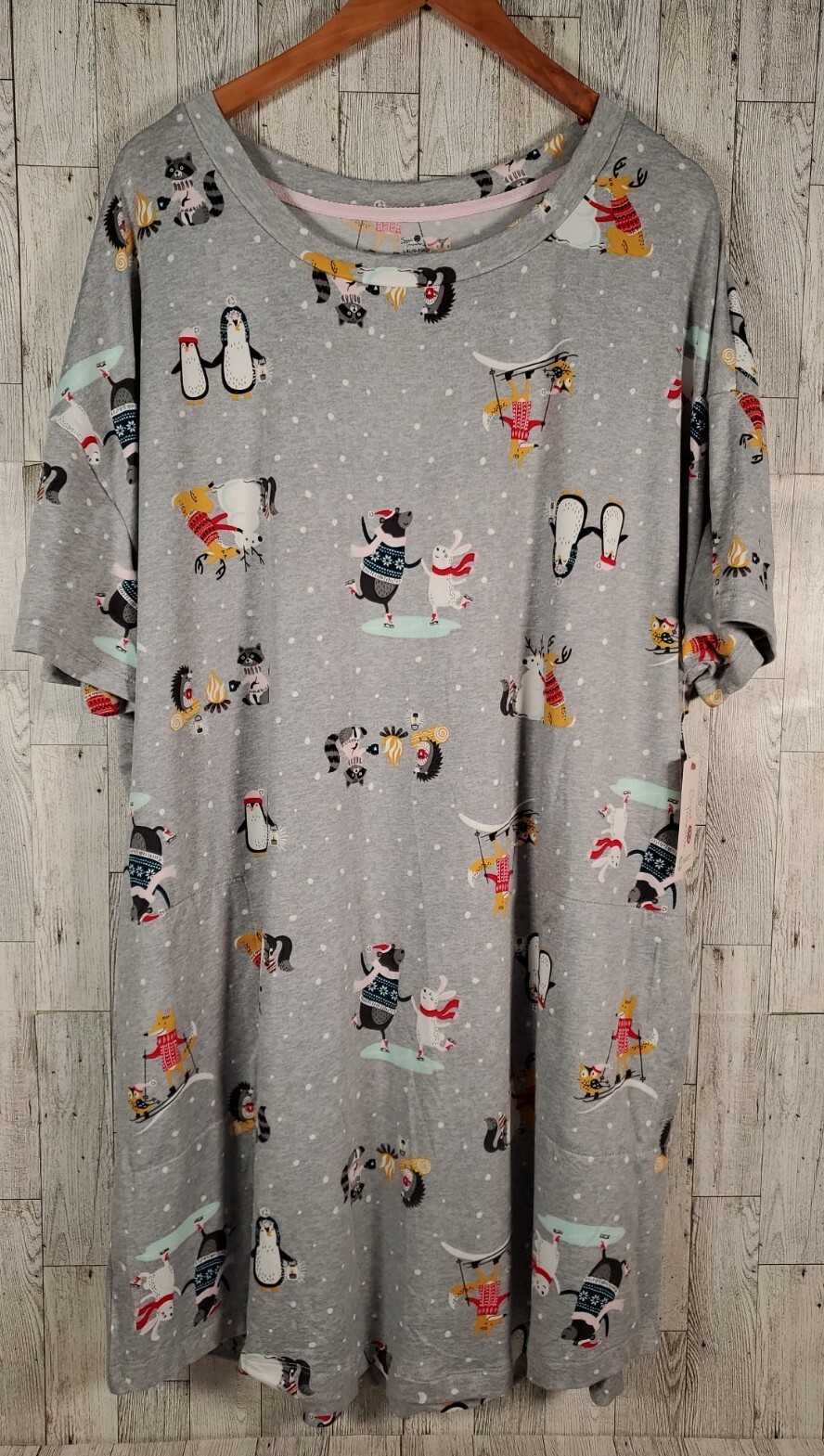 Secret Treasures Sleep Shirt Sizes S/M & 2X/3X Raccoon Penguin Bear Fox