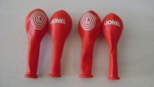 Lionel 3470 Target Balloons- pkg. of4 Red w/white lettering