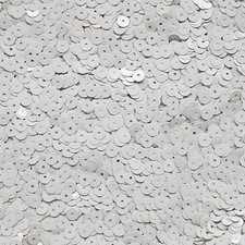 5mm Flat Sequin ~ Opaque Ivory Bone ~ Loose Paillette Made in USA