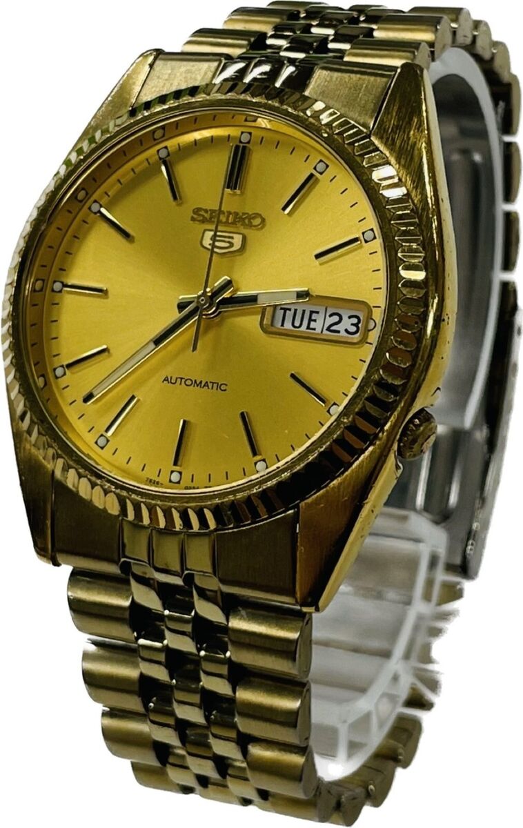Discount Seiko 5 7S26-0500 Automatic Gold Dial Day/Date Discount Seiko 5 7S26-0500 Automatic Gold Dial Day/Date
