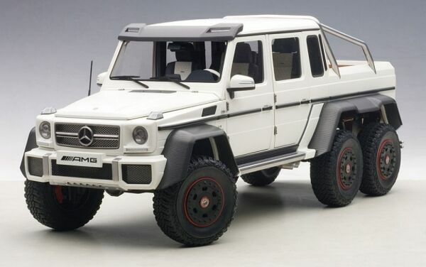 1 18 Autoart Mercedes Benz G63 Amg 6x6 Matt White For Sale Online Ebay