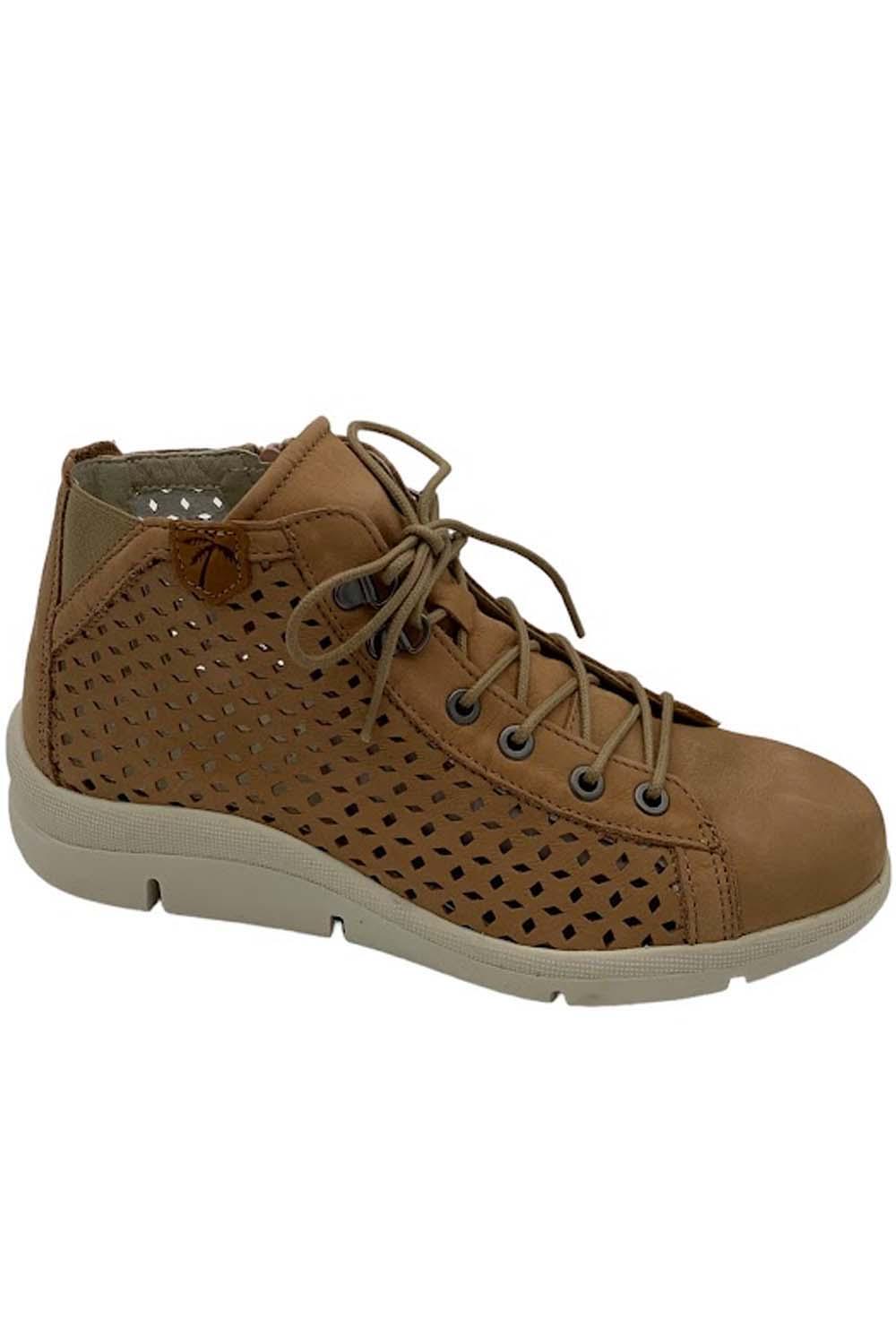 Кожаные пинетки Dromedaris с боковой молнией Victoria Nude Perf