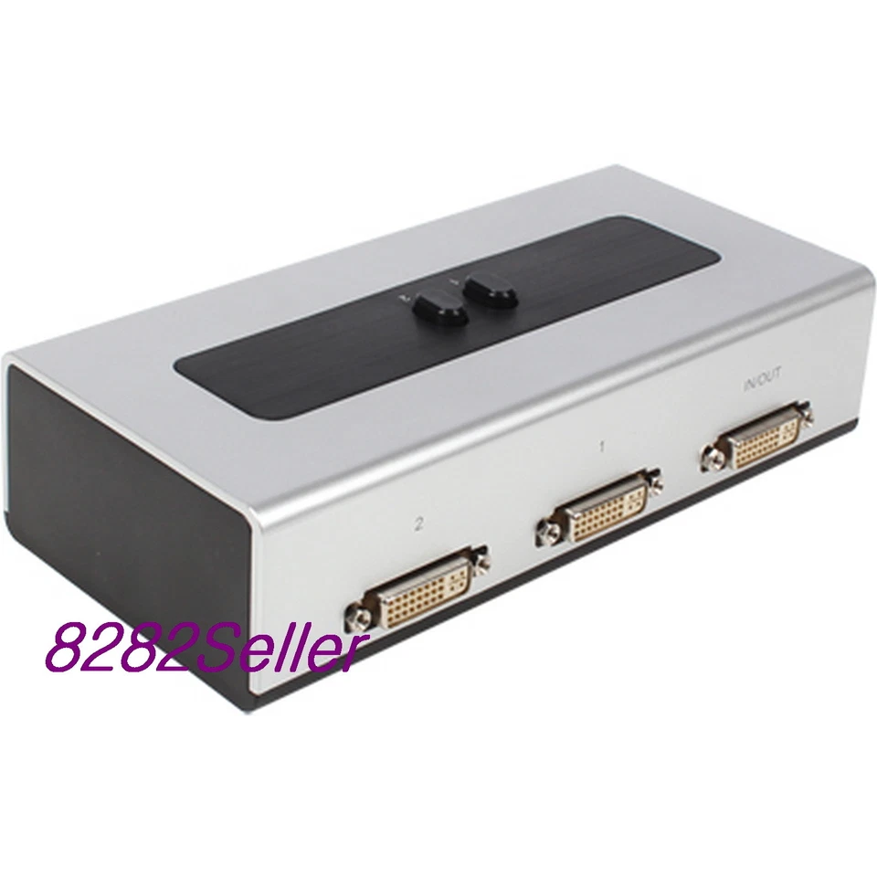 DVI 2 Port DVI-D 2:1 Manual Switcher Selector Switch Box digital WQHD 1920x1080 - Image 2 of 4