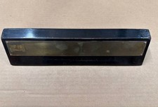 Vintage Wood & Brass Desk Nameplate Office Name Plate Sign Black Lacquer