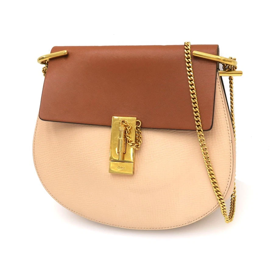 Chloe — Chloe Chain Shoulder Beige Shoulder Bag #SAB16442