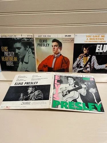 LOT of 4 - ELVIS PRESLEY 45rpm EP Cardboard Picture "SLEEVES ONLY"1960s VG/VG+