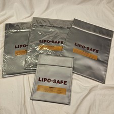 LIPO-SAFE Fireproof Battery Safety Bags Large Small Set for RC Drone Charge