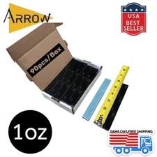 [1-BOX] 1oz Black Stick On Wheel Weight 90 pcs Adhesive Tape Tire Balancer