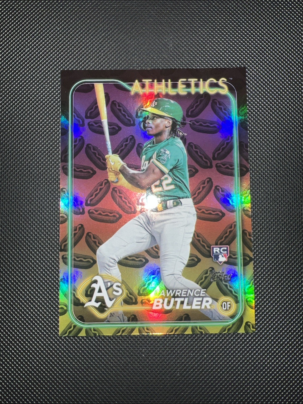 2024 Topps Series 2 Baseball Lawrence Butler #676 Hot Dog Parallel Rookie RC