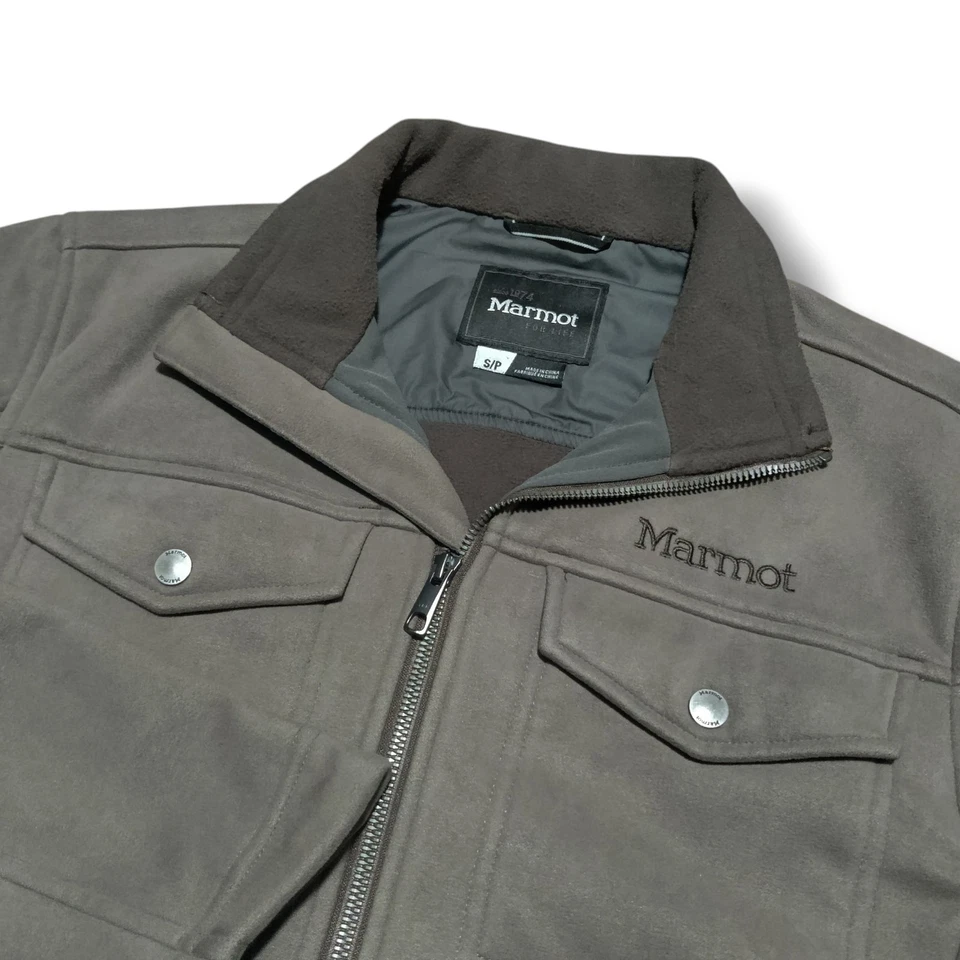 Chaqueta Abrigo Hombre Marmot Hawkins Verde Oliva Polar Peso Medio Senderismo Pequeño Nuevo Foto 2 de 4