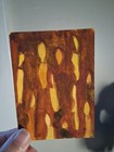 Original ACEO Candlelight Abstract Art Card OOAK Miniature Painting Signed — photo 2