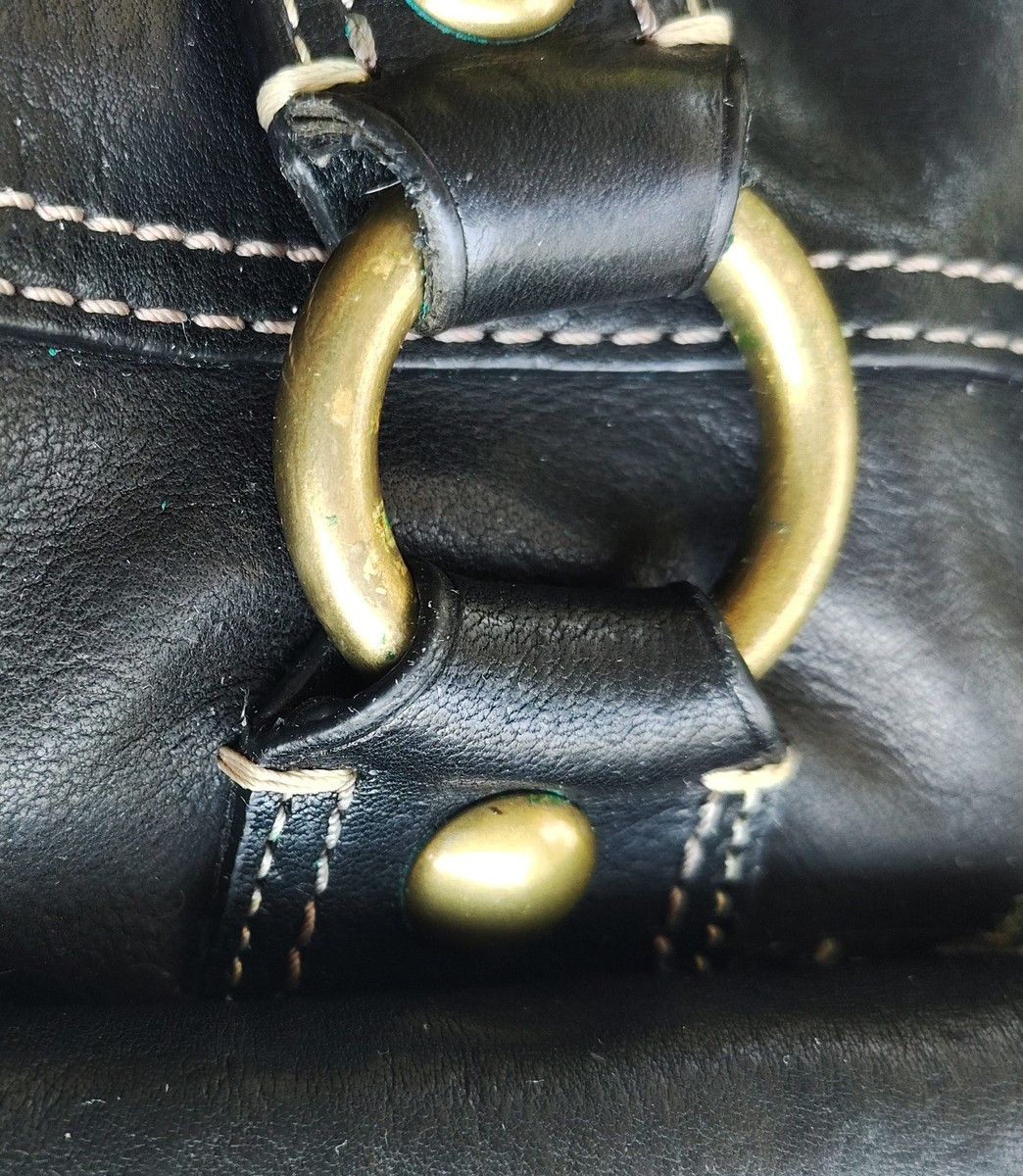 Coach MEDIUM 10330 65th Anniversary Mandy Vintage Black Leather