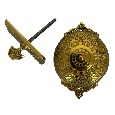 #ad #ad Antique Replica Brass Hand Crank Twist Door Bell Victorian Vintage $61.99