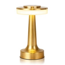 Cordless Metal Desk Lamp, Touch Sensor Control LED Table Lamp,3 Color Steples...