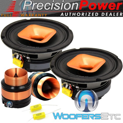 #ad #ad pkg PRECISION POWER PMF.654C 6.5quot; PRO AUDIO 2 WAY HORN SPEAKERS PT.4 TWEETERS $179.99