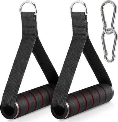 2 Pack Exercise Handles for Cable Machines, Gym, Resistance Bands & Pilates