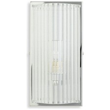Bathroom Wall Light Ribbed Glass Chrome Globe Habitat