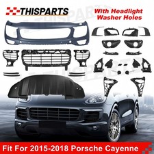 Front Bumper Cover Wheadlight Washer Hole Kit For Porsche Cayenne 985 2015-2018 Front Bumper Cover Wheadlight Washer Hole Kit For Porsche Cayenne 985 2015-2018