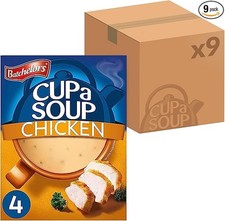 Cup a Soup Chicken Instant Soup, 4 Sachets Per 81 g Box (Total 9 Boxes). 