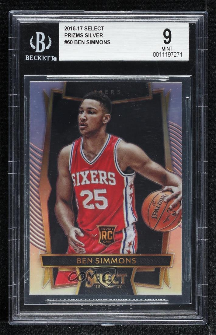 2016-17 Panini Select Concourse Silver Prizm Ben Simmons #60 BGS 9 MINT 3r1
