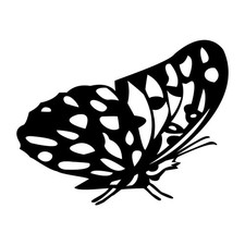 Butterfly Butterflies Decal Sticker Black Die Cut Vinyl