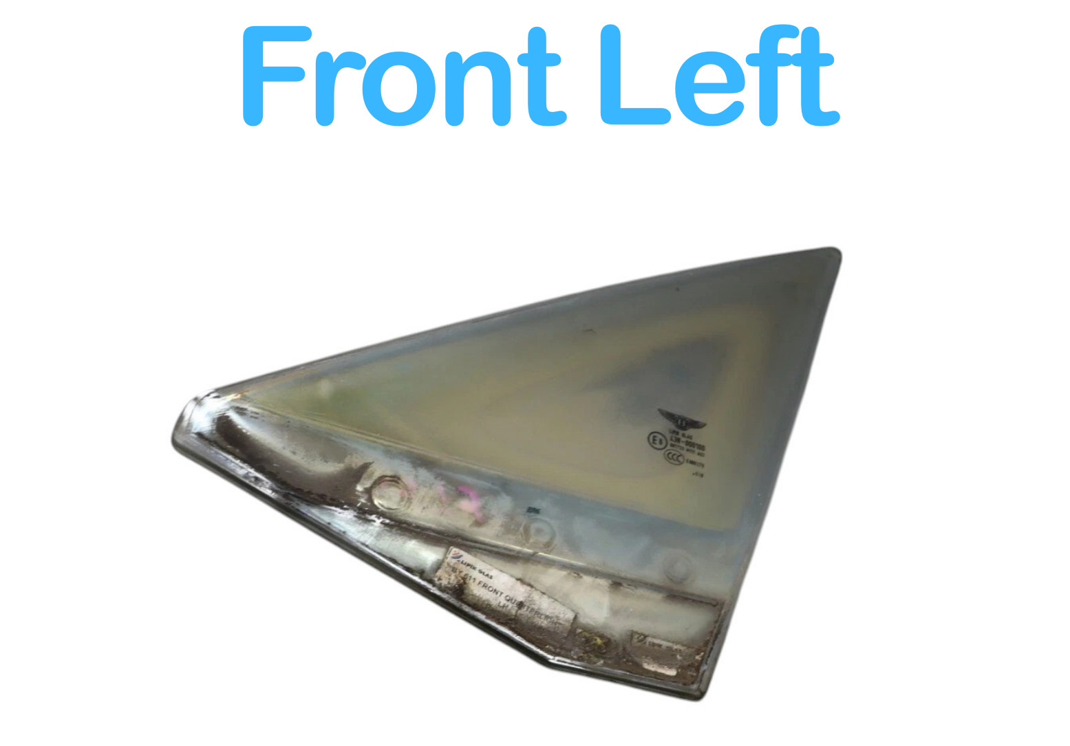 03-10 Bentley Continental GT Front Left Side Door Vent Auto Window Glass Oem