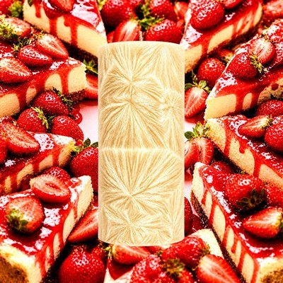 Strawberry Cheesecake Pillar Candle - 4 Sizes - Choose Your Colour