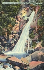 White Mountains,NH Glen Ellis Falls,Pinkham Notch Tichnor 1941 CONWAR 1c stamp