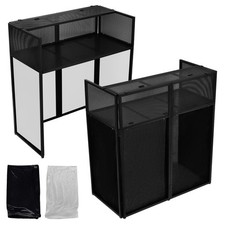 DJ Table Stand Adjustable Booth Facade w/Travel Bag Scrims Built in Flat Table