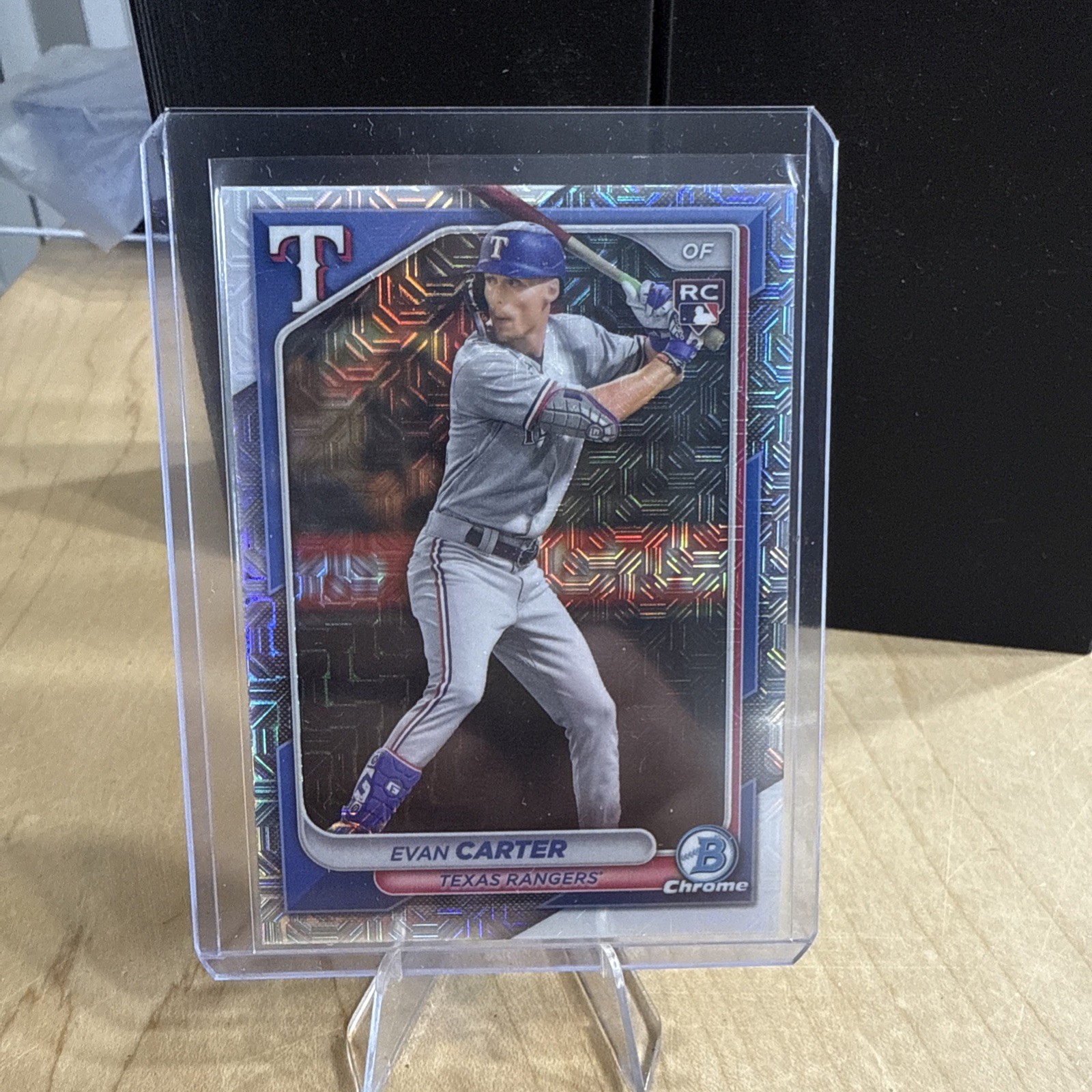 2024 Bowman Chrome - Evan Carter #65 Mojo Refractor (RC)