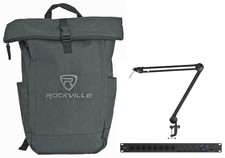 Fender Quantum LT 16 USB-C 16x8 Audio Recording Interface Boom Arm Backpack