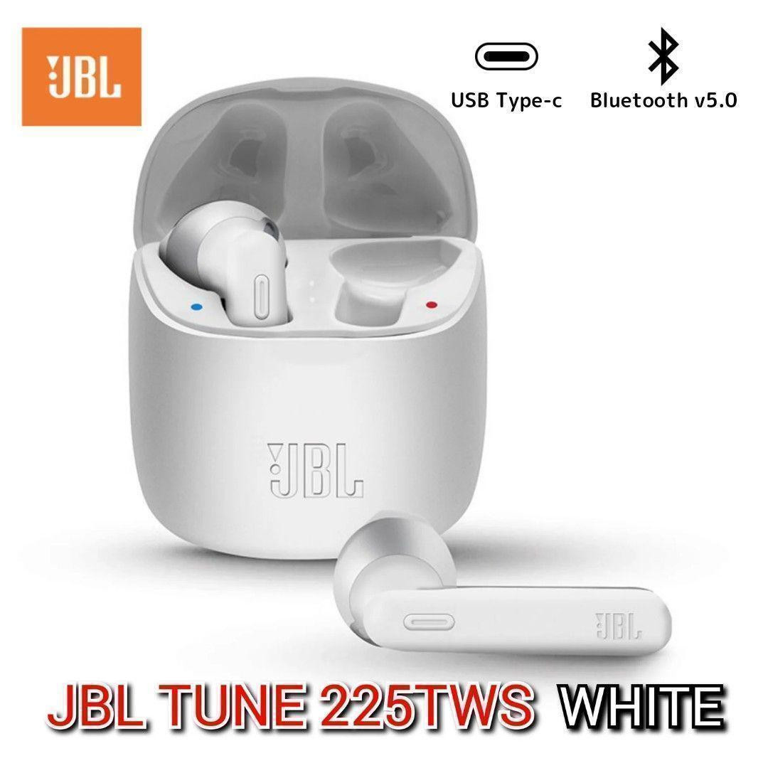 JBL Tune 225TWS White Wireless Earbuds with Bluetooth