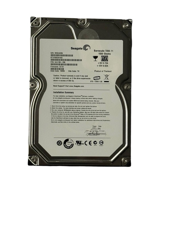 Seagate Barracuda 7200.11 1.5TB SATA  7200RPM 3.5" ST31500341AS HD Grade B