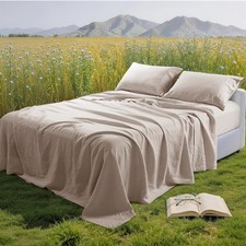 100 Pure Linen Sheet Set for Hot Sleepers, Breathable Natural Linen Sheets 4...