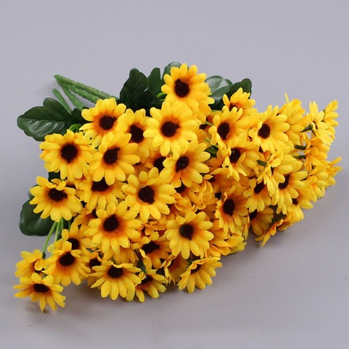 Vibrant 2pcs Plastic Sunflower Bouquets 24 Artificial Sunflowers Included - Picture 24 of 24