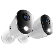 Night Owl SP Wired 2K Deterrence Add On Cameras with 2-Way Audio - 2 Pack - W...