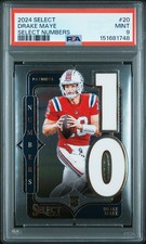 2024 PANINI SELECT SELECT NUMBERS #20 DRAKE MAYE ROOKIE RC PSA 9