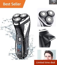 Electric Rotary Razor with 60 Min Cordless Runtime - Perfect for Facial Grooming